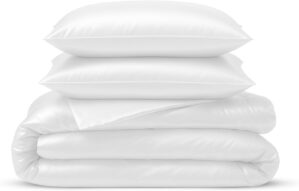 LINENWALAS White Double Duvet Cover...