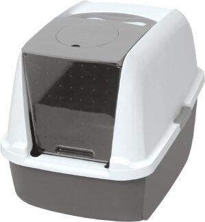 Catit AiRSiFT Cat Litter Pan, Hoode...