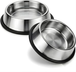 Dog Bowls Pack of 2, Stainless Stee...