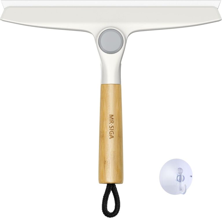MR.SIGA Silicone Squeegee for Shower Door, Mirror, Glass, 10 inch, White