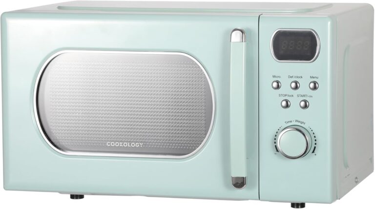 Cookology 20L Retro Microwave 800W - 25.5cm Turntable - Mint Green