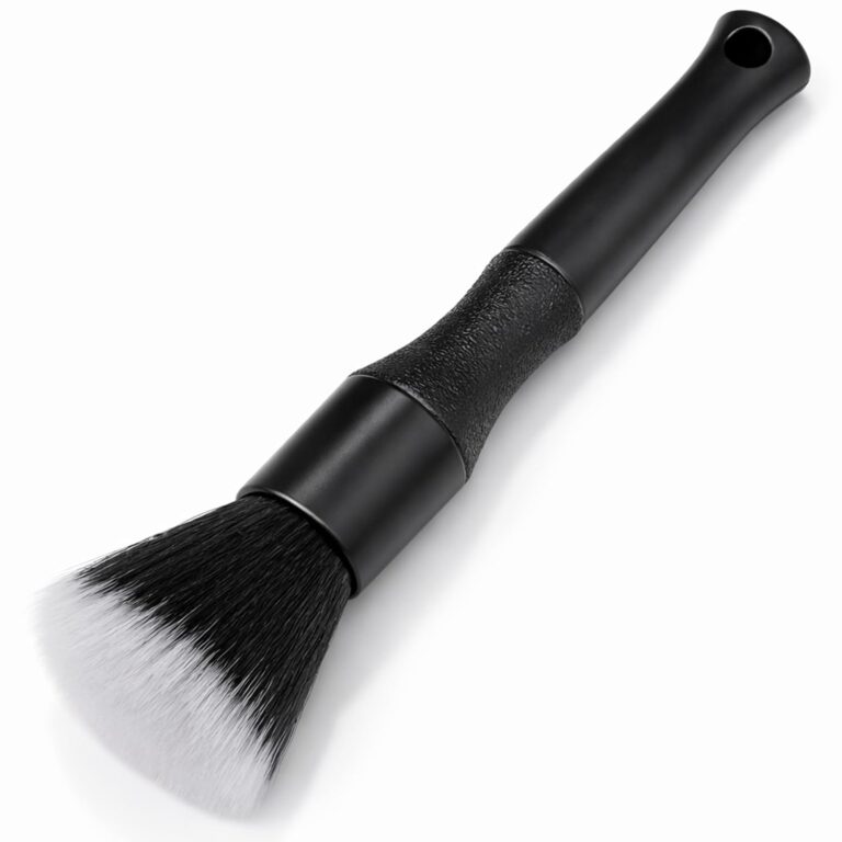 1 Pack Car Detailing Brush, Ultra Soft PPS+PET Interior Dusting Brush, Scratch-Free Cleaning Brush for Car Motorcycle Home Dashboard Air Vents Crevices (Black)