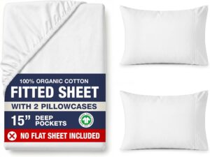 LANE LINEN Organic Cotton King Fitt...