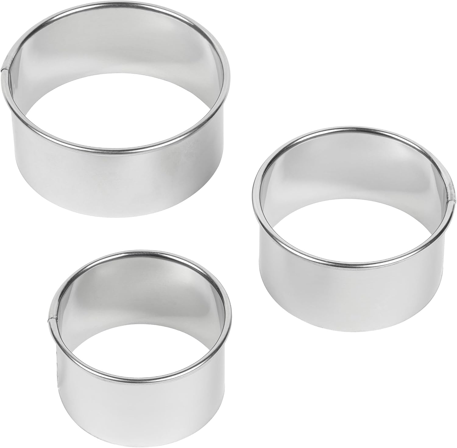 Tala Stainless Steel Pastry Cutters Set of 3, Durable Round Cookie & Biscuit Cutters in Small, Medium & Large Sizes, Ideal for Pastry, Dough, Sugarpaste & Baking, Premium Quality Kitchen Baking Tools - Image 3