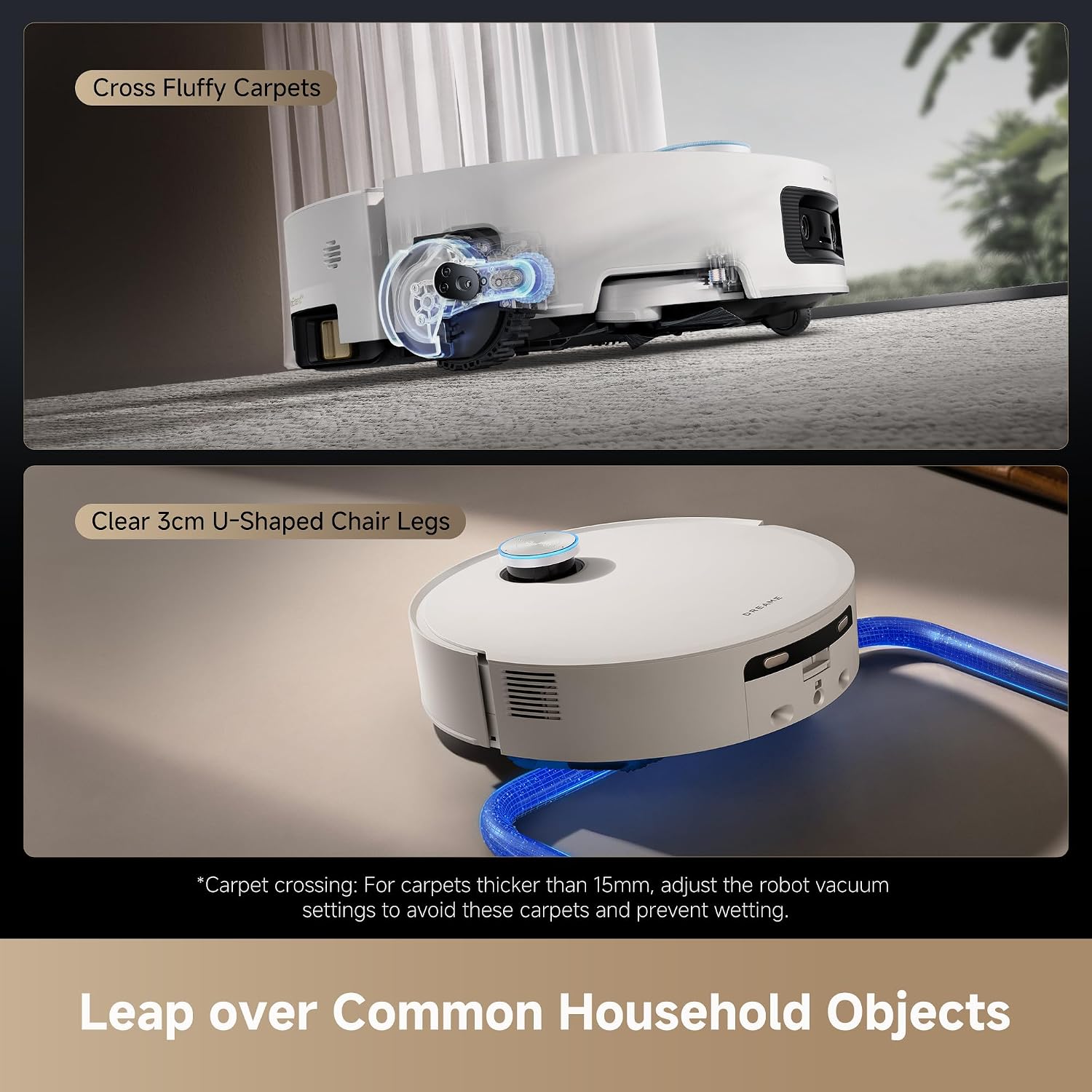dreame Aqua10 Ultra Track Complete Robot Vacuum, TrackSync Hot Water Mop - Image 5