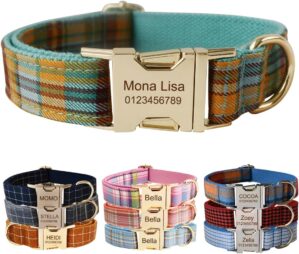 Personalised Dog Collar With Metal ...