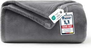 WAVVE Fleece Blanket Sofa Throw Gre...