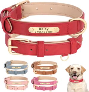 SEOUGEE Personalised Leather Dog Co...