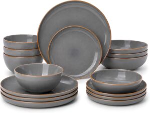 DIVCHI 16-Piece Dinner Set for 4 Ce...