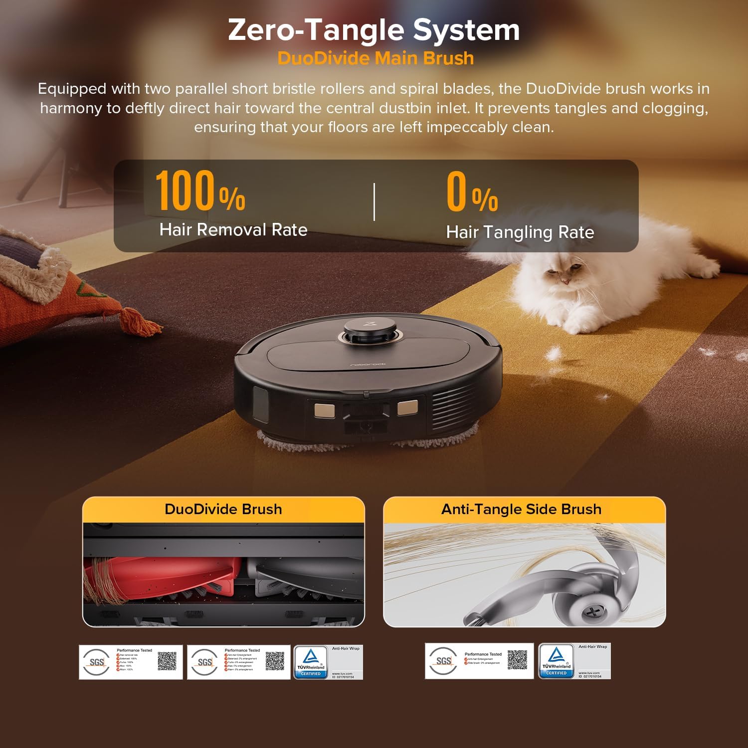 roborock Qrevo S5V Robot Vacuum Cleaner with Mop, FlexiArm Edge Mopping - Image 5