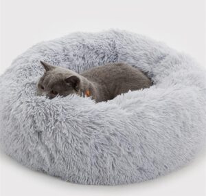 Enjamoy Plush Donut Cat Bed Calming...