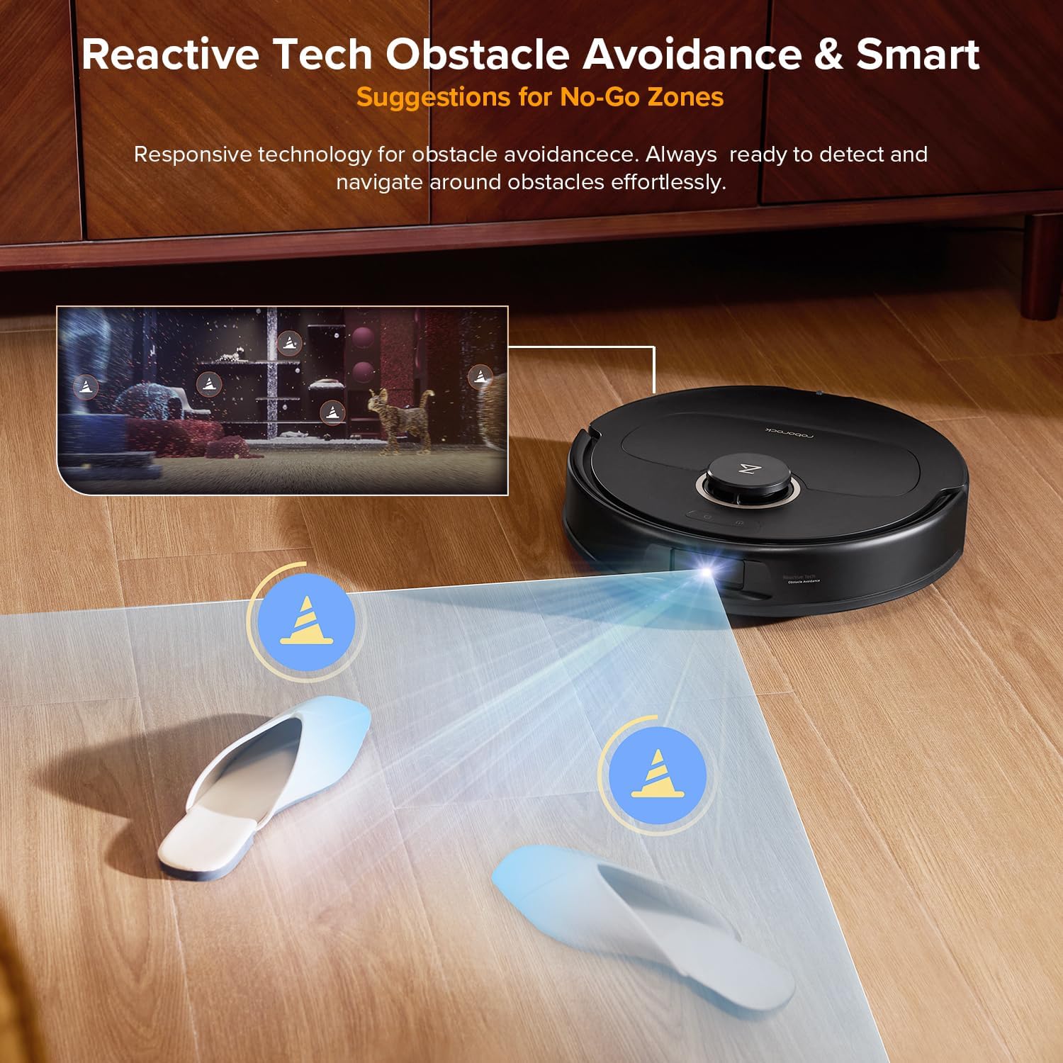 roborock Qrevo S5V Robot Vacuum Cleaner with Mop, FlexiArm Edge Mopping - Image 7