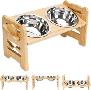 Raised dog Bowls 6 Level Adjustable...