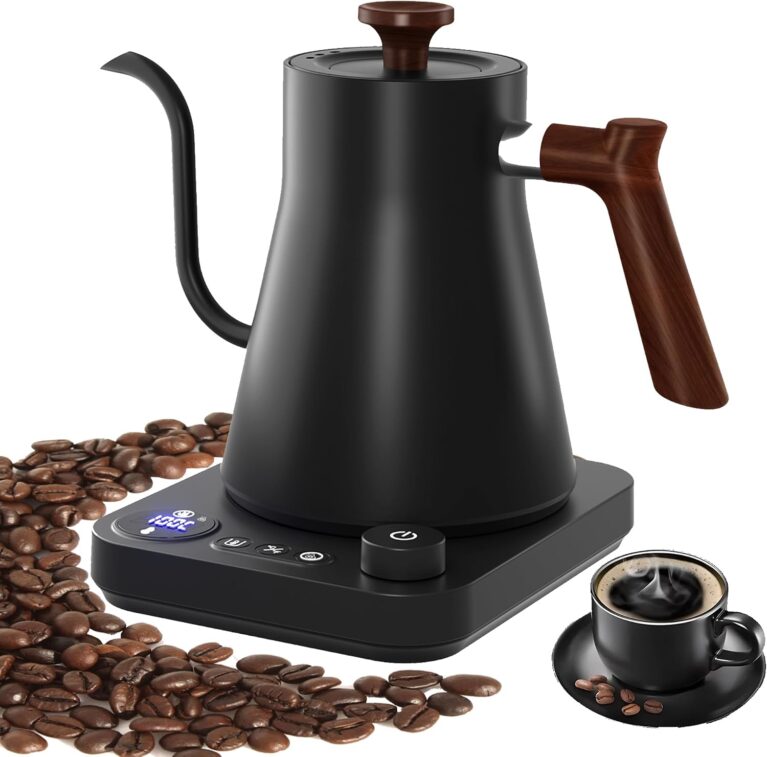 Gooseneck Electric Kettle 0.9L, 1200W Fast Boilling 304 Stainless Steel