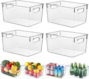 Clear Fridge Organiser Storage Bins...