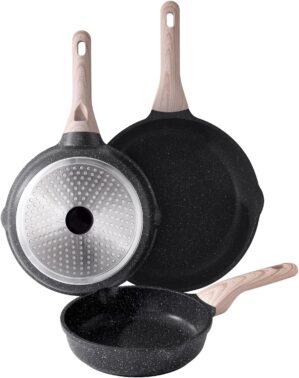 Kordisen Nonstick Frying Pan Set, 3...