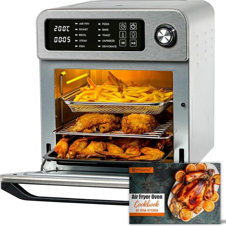 HYSapientia® 15L Large Air Fryer Oven For Family Digital Knob 1700W 10 in 1 Airfryer Toaster Air Convection Mini Oven electric and grill,Fast Cooking,Cookbook