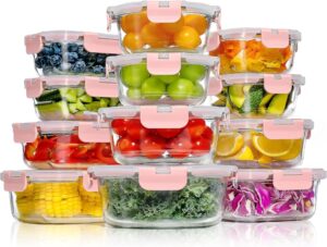YASHE Glass Containers with Lids, 1...
