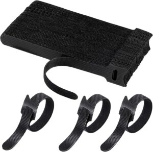 50 Pcs Cable Ties Reusable Hook and...