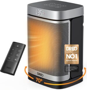 Dreo Electric Space Heater, 70° Os...