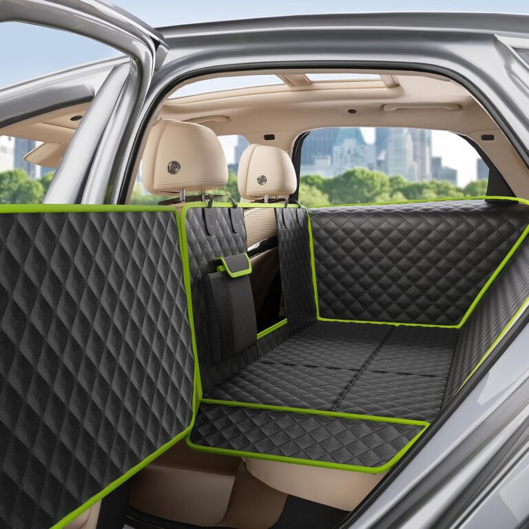 pecute Dog Car Seat Cover for Back Seat Waterproof PVC Leather