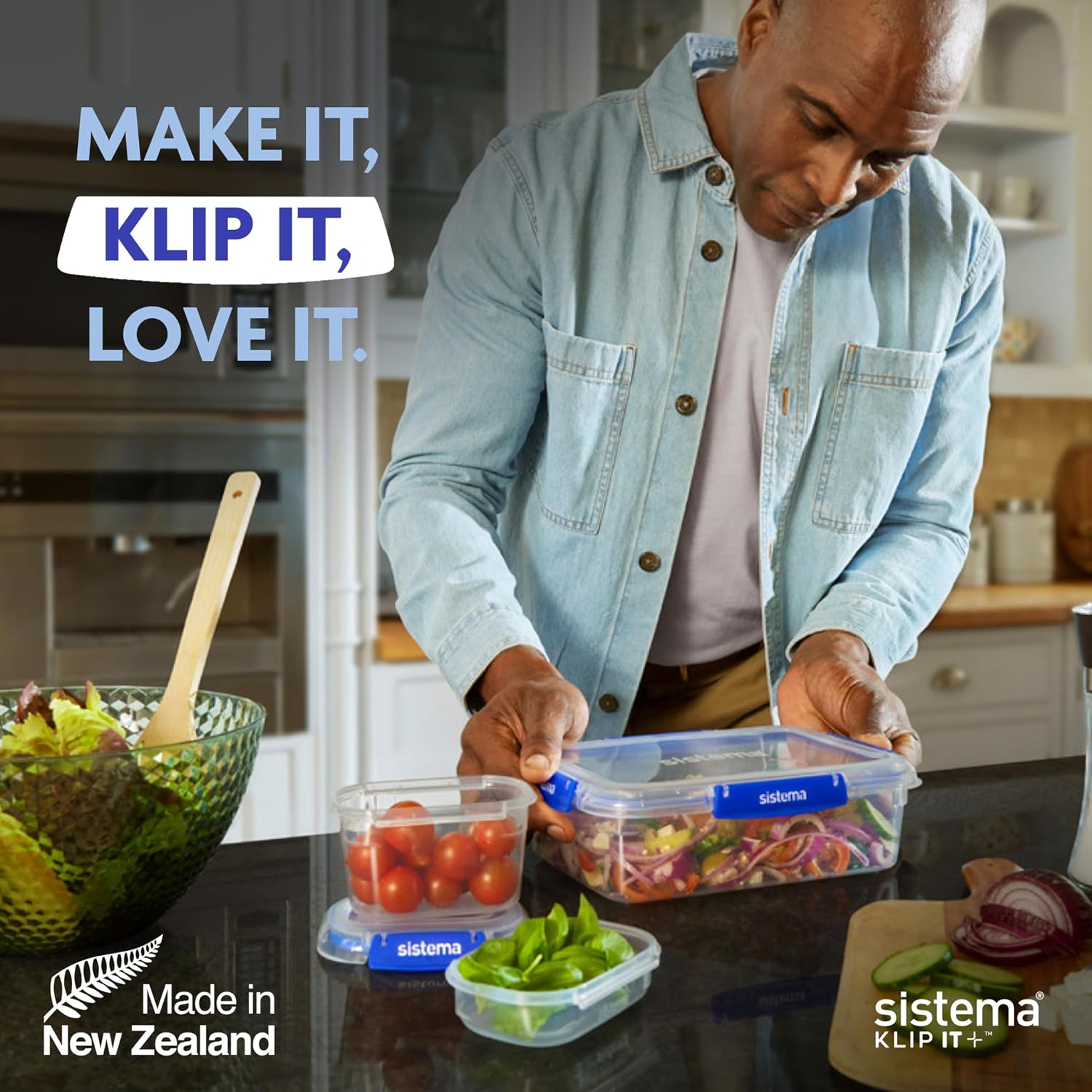 Sistema KLIP IT Plus Leakproof Food Storage Containers, 1L, Airtight & Stackable, BPA-Free, 4 Count - Image 7