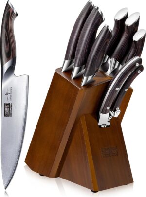 HOSHANHO 8PCS Kitchen Knife Set, Ul...