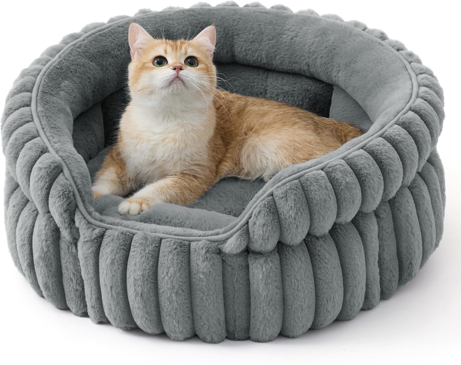 Bedsure Cat Beds Washable Corduroy ...