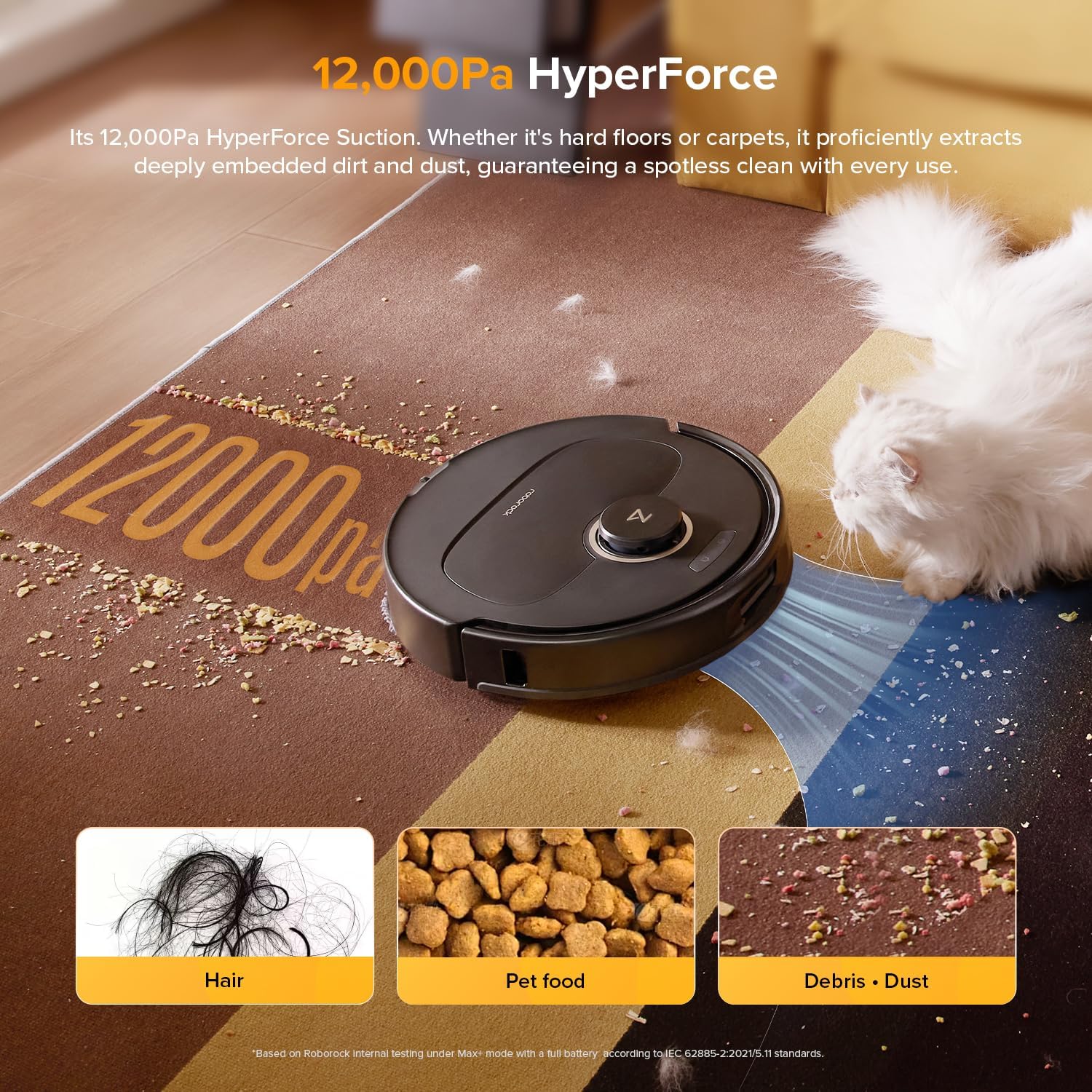 roborock Qrevo S5V Robot Vacuum Cleaner with Mop, FlexiArm Edge Mopping - Image 2