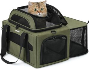pecute Cat Carrier with Waterproof ...