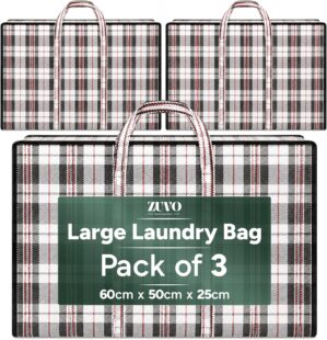 Zuvo Large Laundry Bags 3 Pack with...