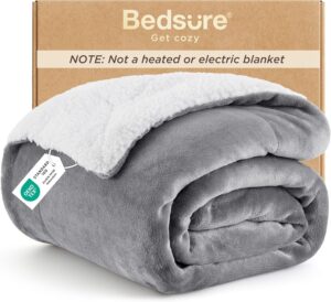 Bedsure Sherpa Fleece Throw Blanket...