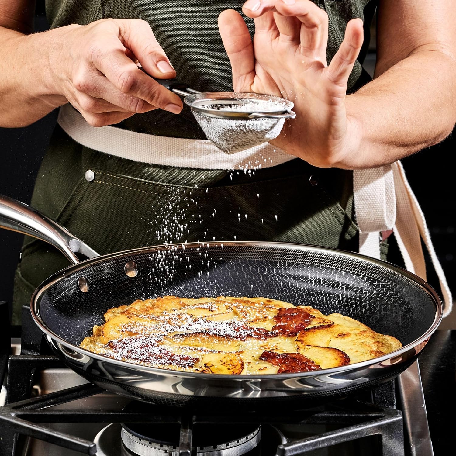 HexClad Hybrid Nonstick 30 cm Frying Pan, Stay-Cool Handle, Dishwasher-Friendly, Oven-Safe Up to 480°C, Induction Ready, Compatible with All Cooktops - Image 7