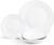 Sabichi Dinner Set 12 Piece White Microwave & Dishwasher Safe