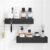 Kitsure Shower Caddy Adhesive, Quick-Dry Bathroom Organizer, Large, Black