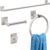 Gypie 4PCS Toilet Roll Holder, 24″ Towel Rail Wall Mounted and Ring Set