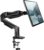 HUANUO Single Monitor Arm Desk Mount for 13 to 32 inch Screens, Tool Free Height Adjustable Monitor Stand with Tilt Swivel Rotate, 75 & 100mm VESA Mount, Load 9kg, C-clamp & Grommet Options