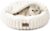 COZY KISS Cat Bed with Blanket for Kitten Cat, 50cm Donut Small Cave, Cream