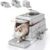 BEST JAJA 4-in-1 Convertible Stainless Steel Cat Litter Box with Lid