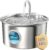 Cat Water Fountain for Drinking: Stainless Steel Cat Fountain – 2.6L Water Fountains Cats Bowl automatic – Silent Pet Water Fountain Indoor – Pet Drinking Fountain with Visible Water Level Window