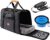 Morpilot Cat Carrier – Airline Approved, Top Opening Portable Dog Bag with Breathable Mesh/Removable Mat, Adjustable Shoulder Strap & Bowl, Foldable Travel Cage, M, Grey (Max 7kg)