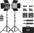 GVM 2 Pack 480 LED Video Lighting Kits with APP Control, Bi-Color Variable 2300K~6800K with Digital Display Brightness of 10~100% for Video Photography, CRI97+ TLCI97 Led Video Light Panel +Barndoor