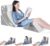 4 Pieces Orthopaedic Bed Wedge Pillow Set for Sleeping, Post Surgery Foam Pillow for Body, Back and Legs Pain Relief, Triangle Adjustable Support Pillow with Acid Reflux Sleeping Pillow, Light Grey