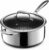 HexClad Hybrid Nonstick 4.7-Litre Saucepan with Tempered Glass Lid, Stay-Cool Handle, Dishwasher Safe, Induction Ready, Compatible with All Cooktops