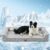 COZY KISS Cooling X-Large Dog Bed, 122x81cm, Q-Max>0.4 Pet Sofa, Grey