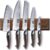 HOSHANHO Knife Set with Magnetic Knife Holder, 6PCS Kitchen Knife Sets