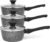 Salter Megastone Saucepan Set, 3 Piece 16/18/20 Cm Non Stick Aluminium